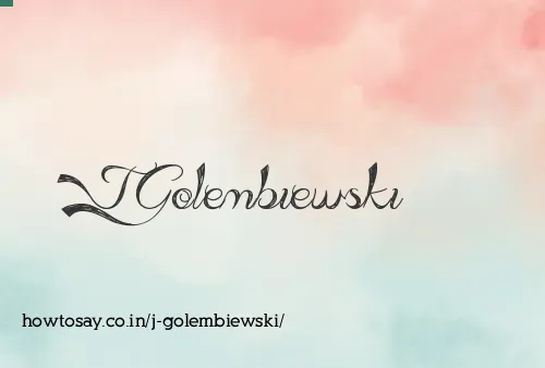 J Golembiewski