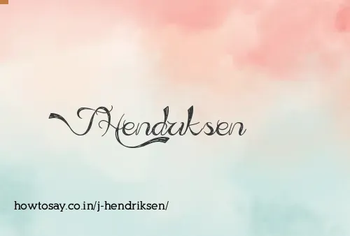 J Hendriksen