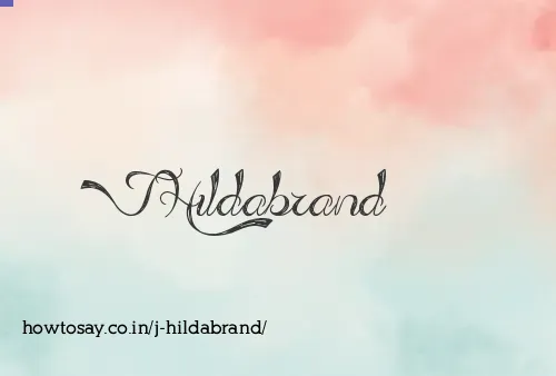 J Hildabrand