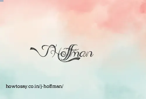 J Hoffman