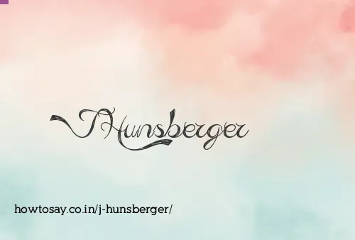 J Hunsberger