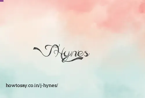 J Hynes