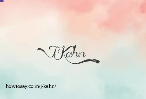 J Kahn