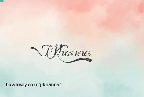J Khanna