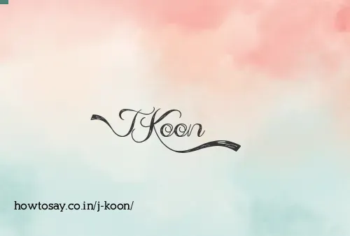 J Koon