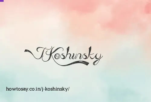 J Koshinsky