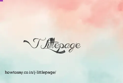J Littlepage