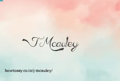 J Mcauley