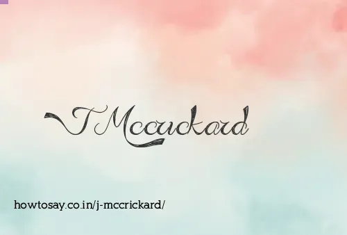 J Mccrickard