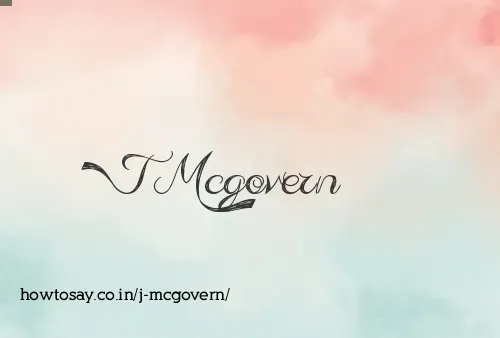 J Mcgovern