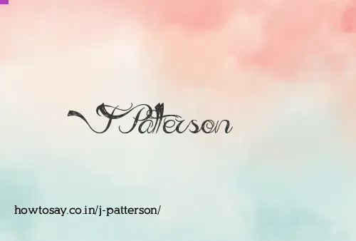 J Patterson