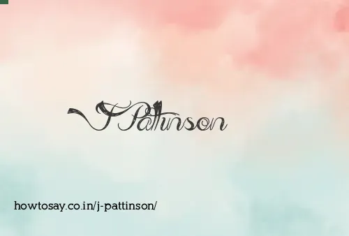 J Pattinson