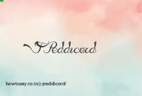 J Peddicord