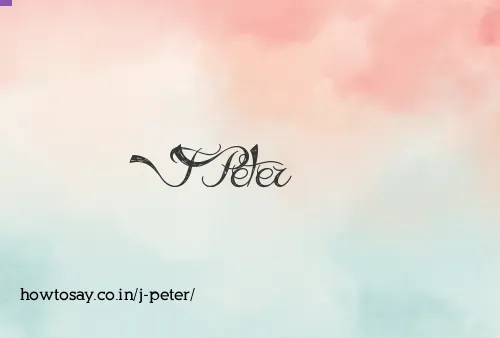 J Peter