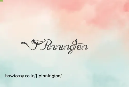 J Pinnington
