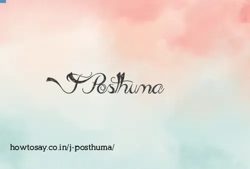 J Posthuma
