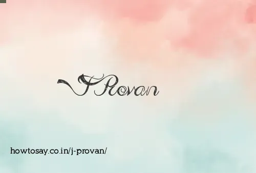 J Provan