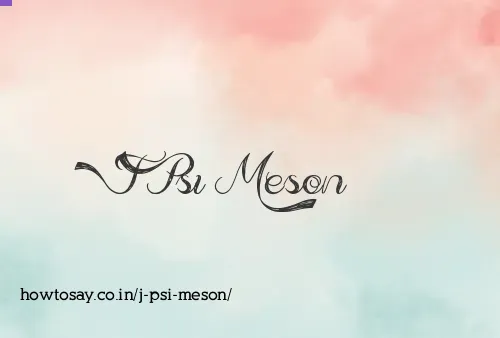 J Psi Meson