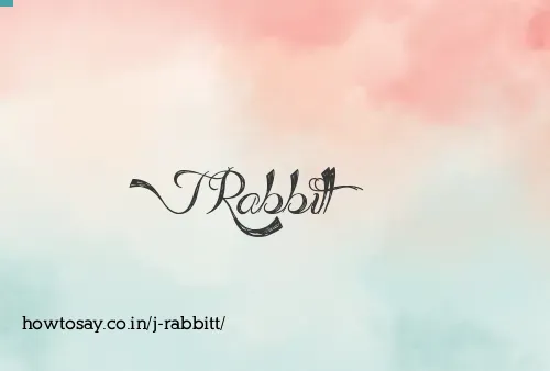 J Rabbitt