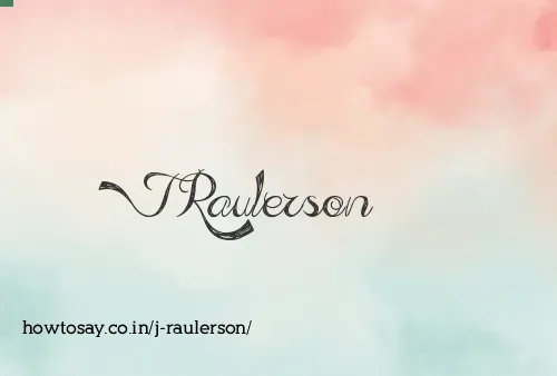 J Raulerson