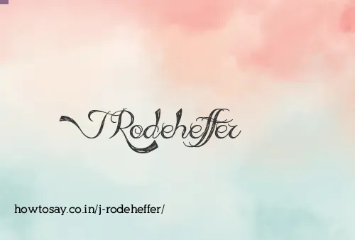 J Rodeheffer