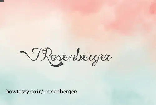 J Rosenberger