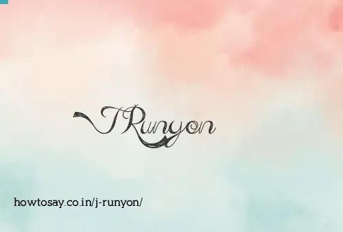 J Runyon