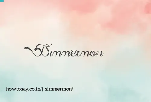 J Simmermon