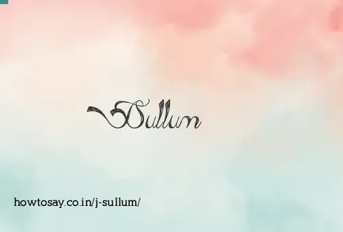 J Sullum