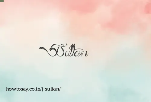 J Sultan