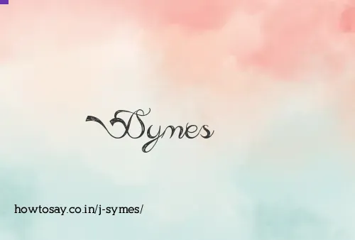J Symes