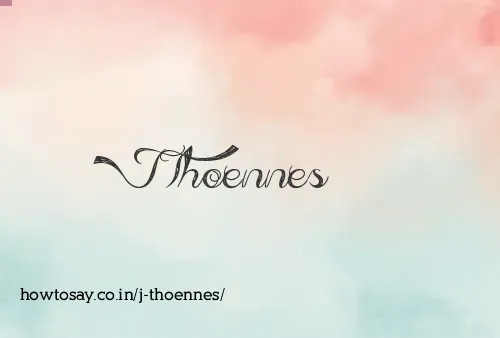 J Thoennes