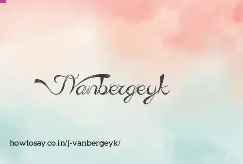 J Vanbergeyk