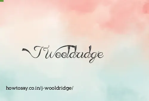 J Wooldridge