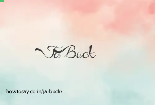 Ja Buck