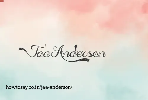 Jaa Anderson