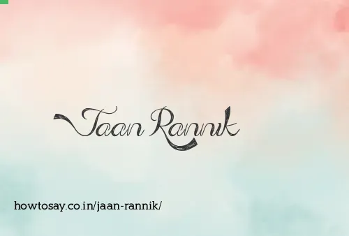 Jaan Rannik