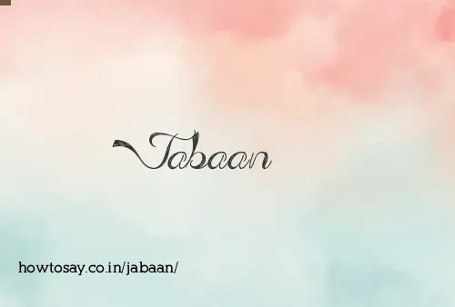 Jabaan