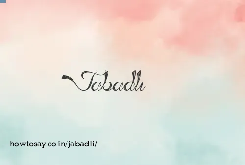 Jabadli