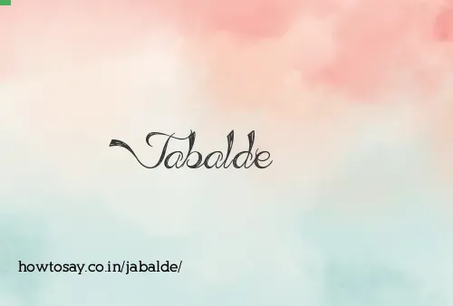 Jabalde