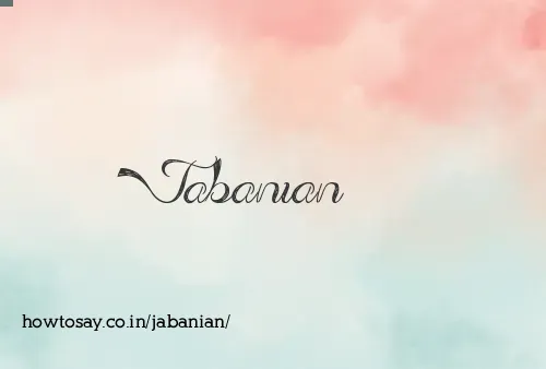 Jabanian