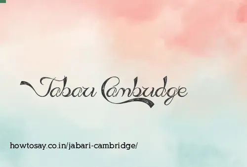 Jabari Cambridge