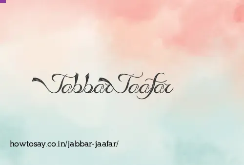 Jabbar Jaafar