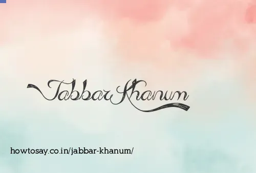 Jabbar Khanum