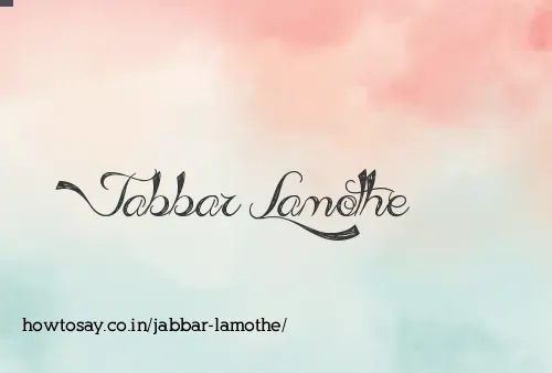 Jabbar Lamothe