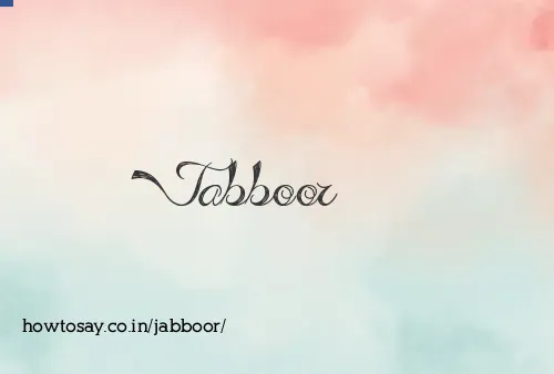 Jabboor
