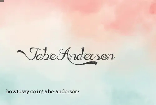 Jabe Anderson