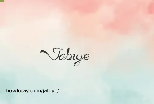 Jabiye