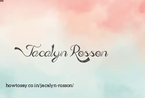 Jacalyn Rosson