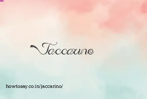 Jaccarino